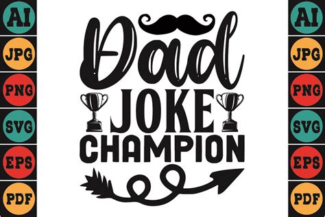 Download Free Dad joke champion svg Commercial Use